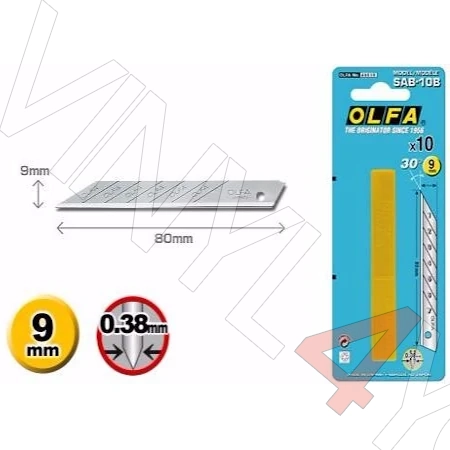 Лезвия OLFA 30 градусов SAB-10B